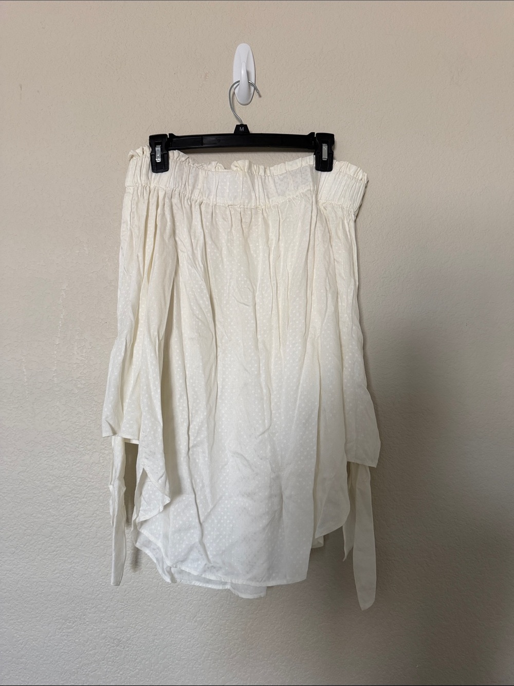 Off-White Textured Tiered Women's Skirt